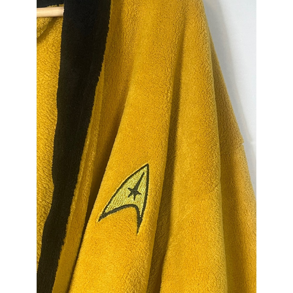 Star Trek Captain Kirk Command Gold Fleece Bathrobe Robe Robe Factory One Size - Picture 5 of 12